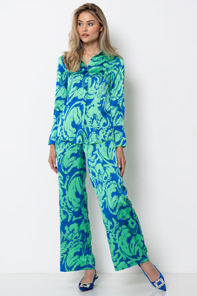 Green/Cobalt Kelly Pants