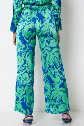 Green/Cobalt Kelly Pants