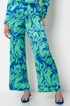 Green/Cobalt Kelly Pants