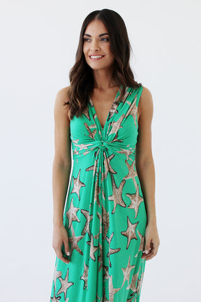 Green Starfish Knot Dress