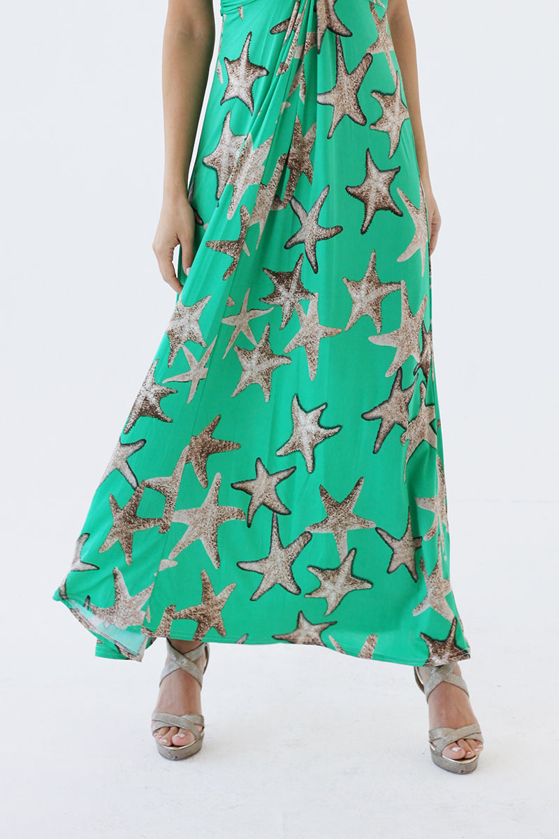 Green Starfish Knot Dress