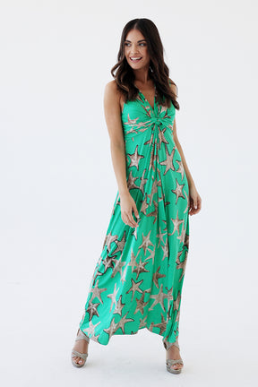 Green Starfish Knot Dress