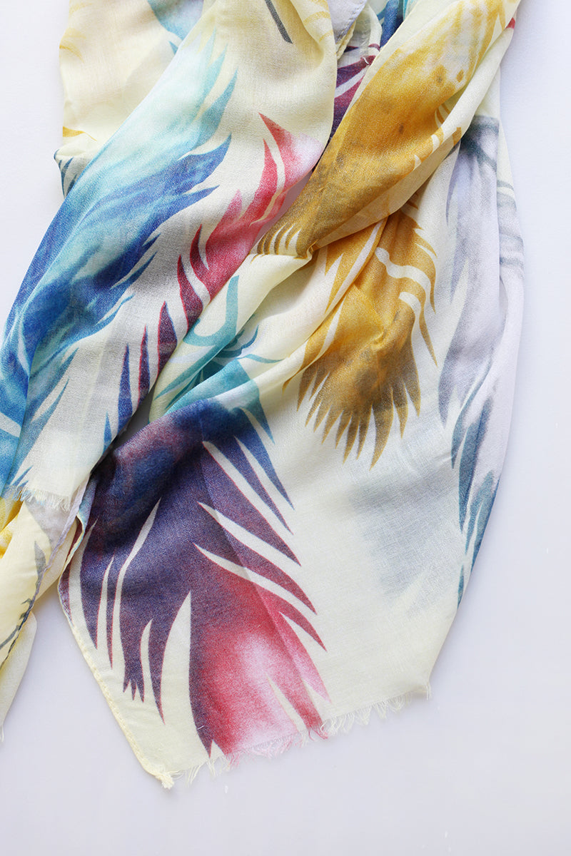 Multicolour Feather Scarf