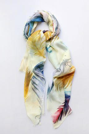 Multicolour Feather Scarf