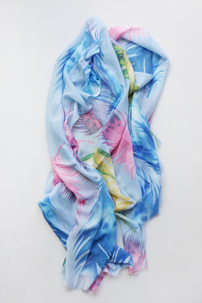 Blue Feather Scarf