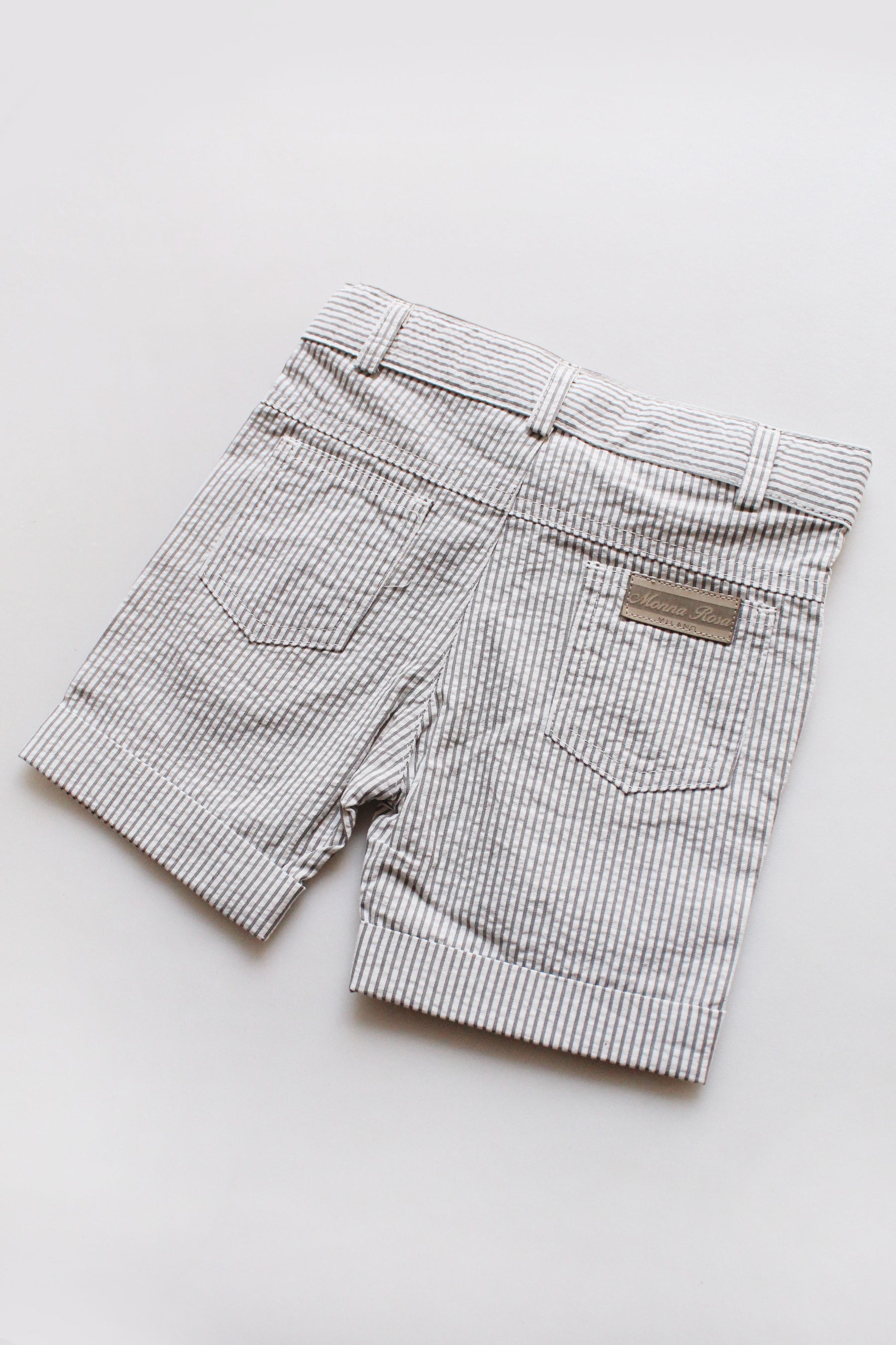 White Striped Shorts